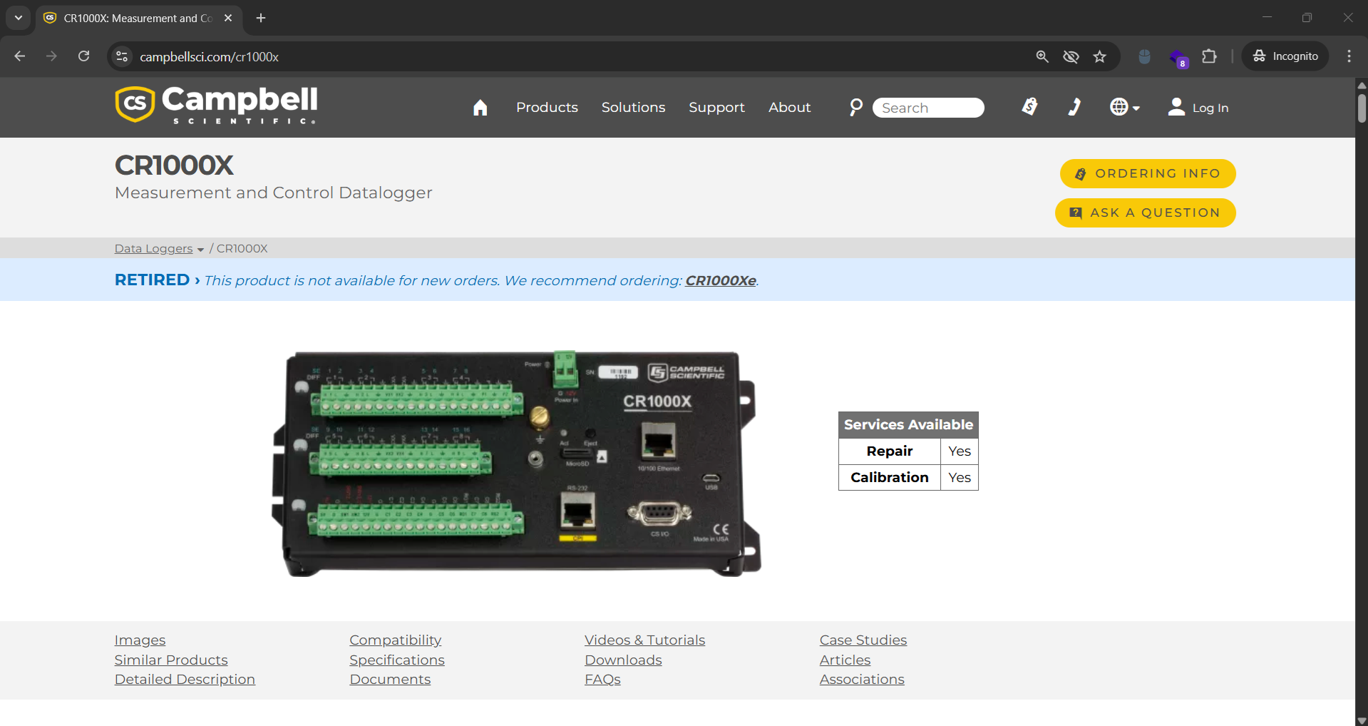 LBNL CR1000X Datalogger Product Image