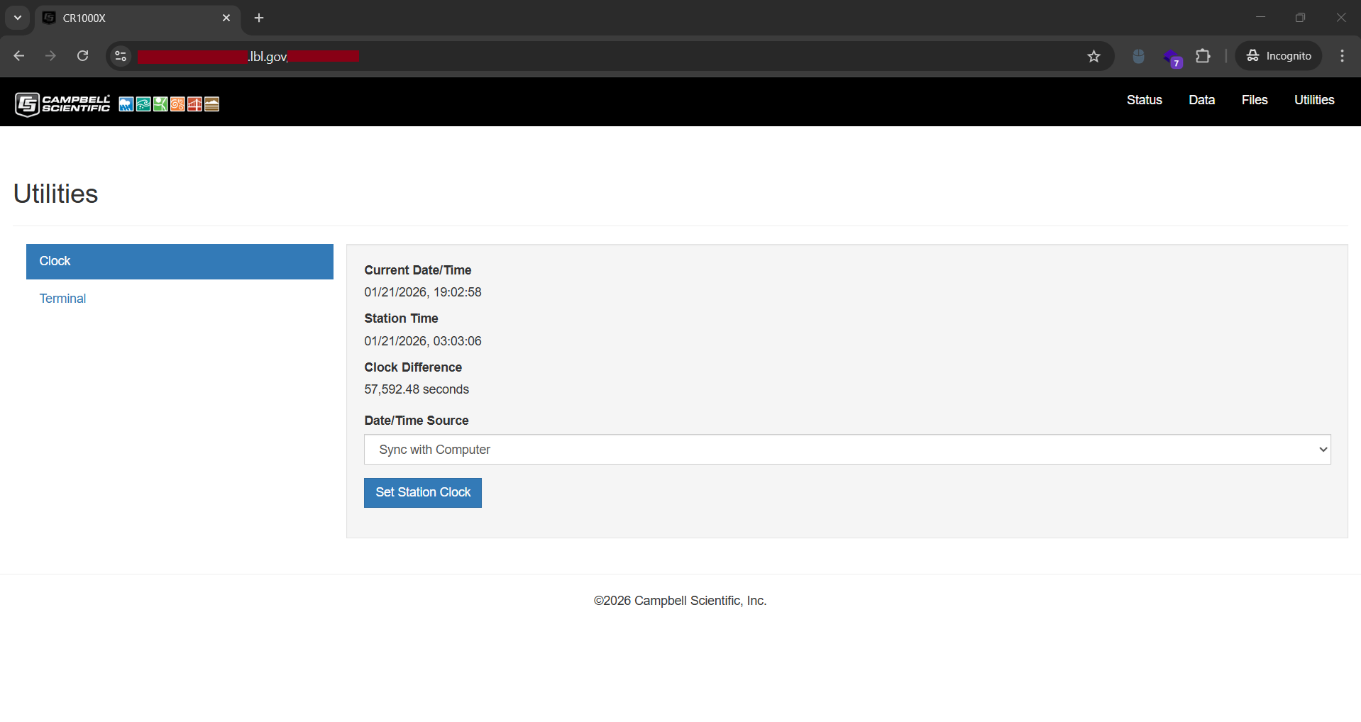 LBNL CR1000X Datalogger Utilities