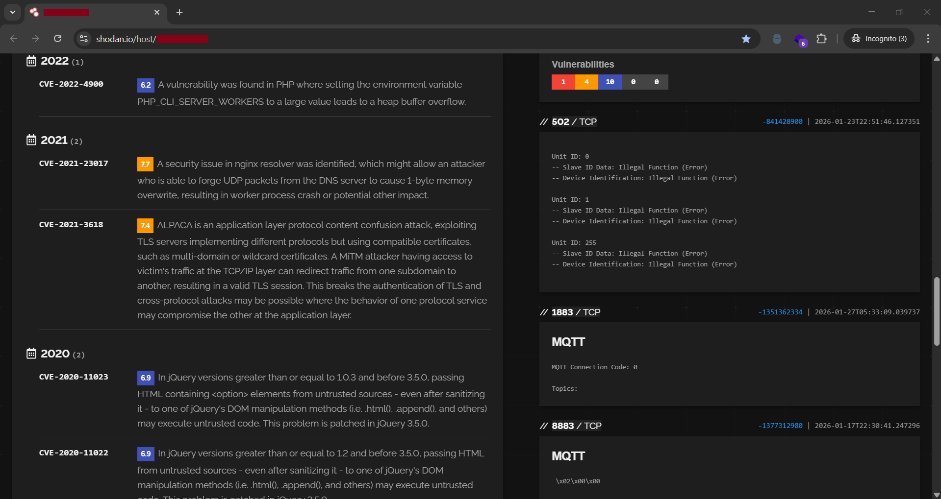 UNESCO Shodan Port 502