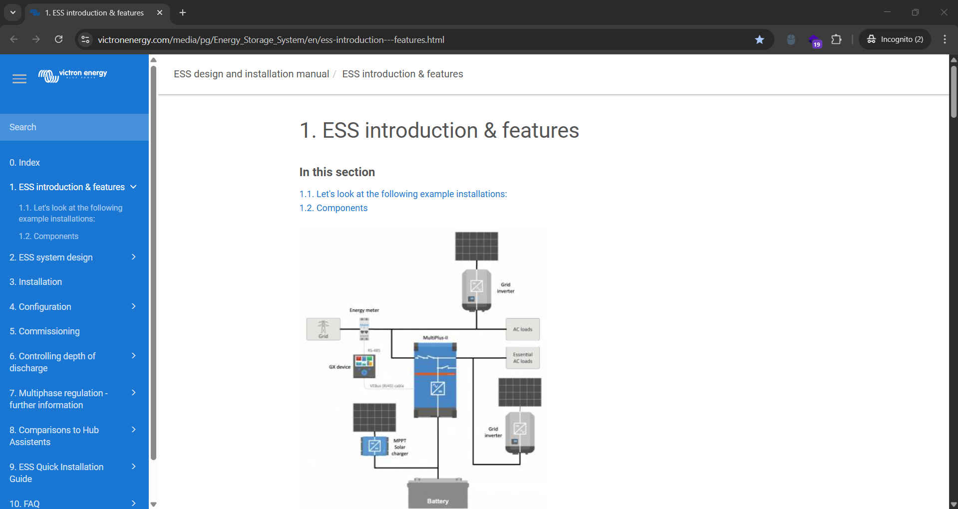 Victron Energy ESS External Control Victron Docs