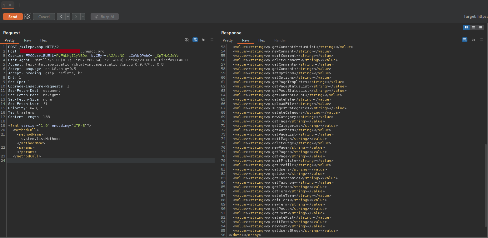 UNESCO XML-RPC POST Request