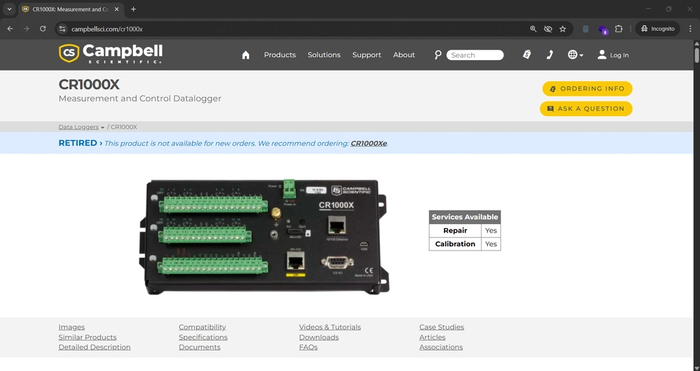 LBNL CR1000X Datalogger Product Image