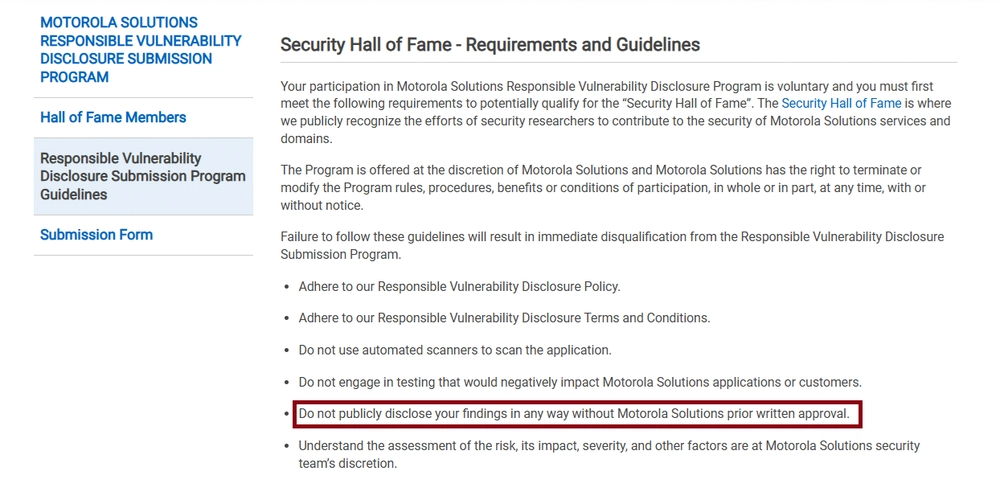 HoF Guidelines