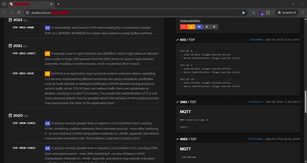 UNESCO Shodan Port 502