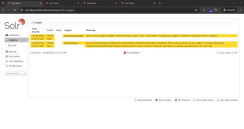 Apache Solr Log4j