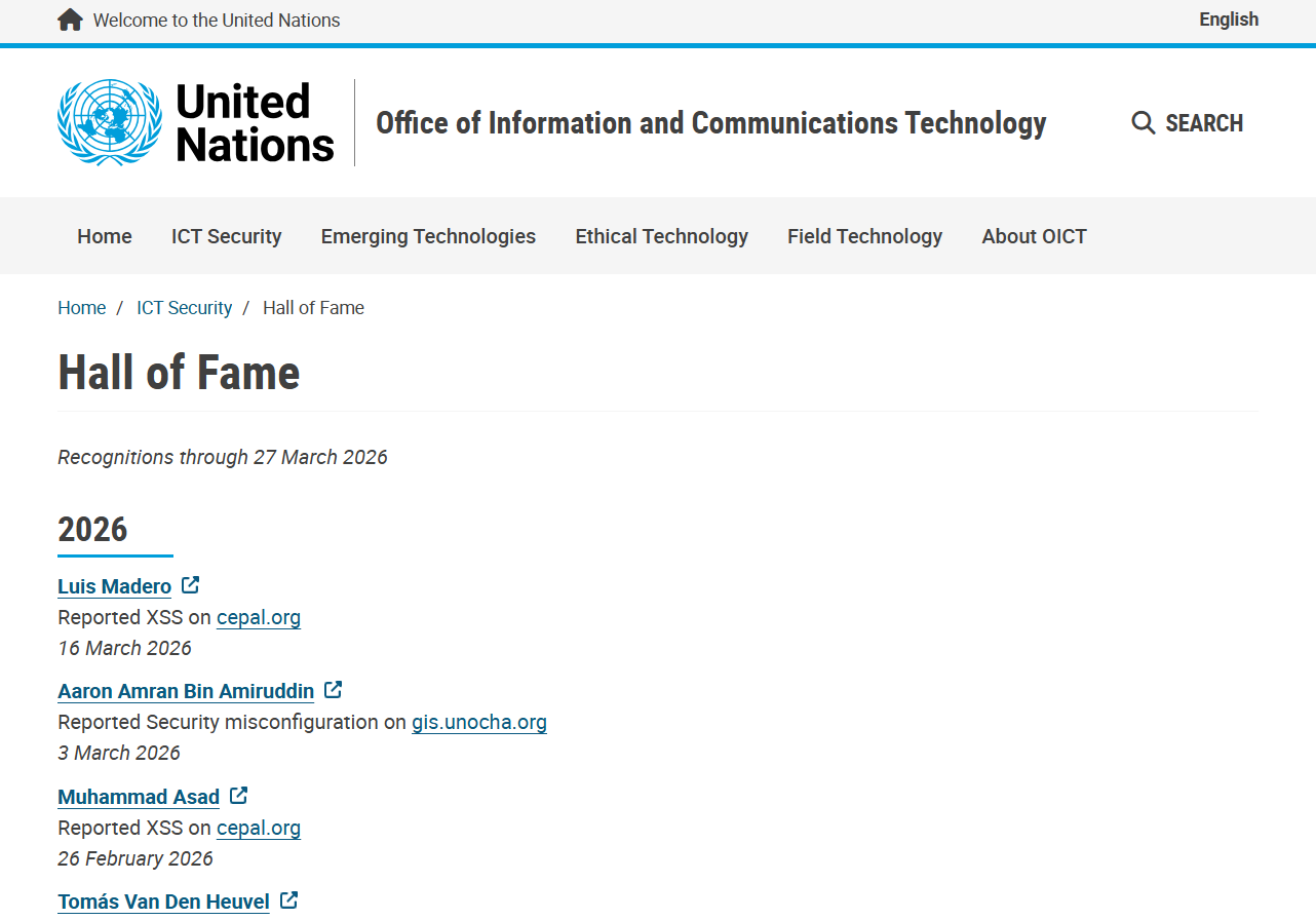 UN Infosec Hall of Fame