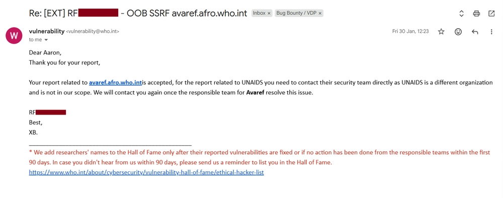 WHO Email 1