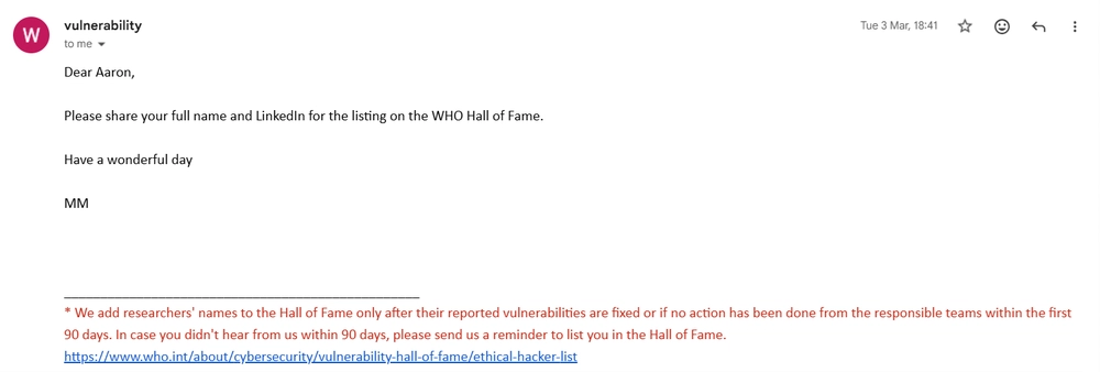 WHO Email 3
